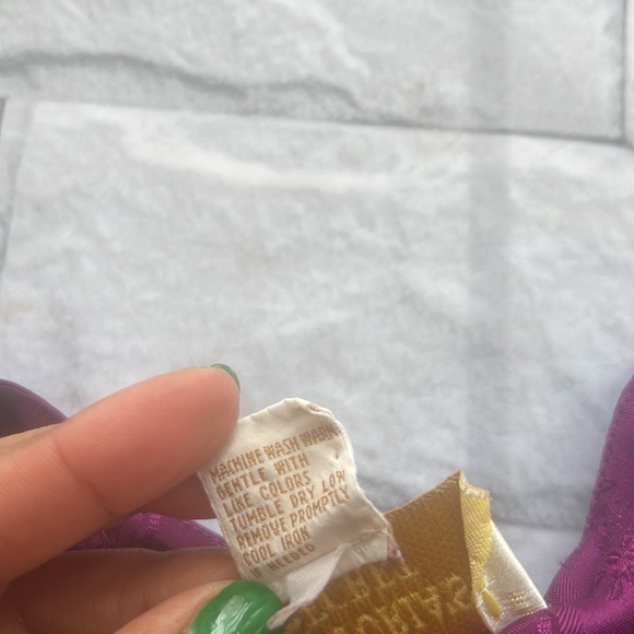 90’s GOLD LABEL Victoria’s Secret SATIN PURPLE PJ top size small - Picture 3 of 9